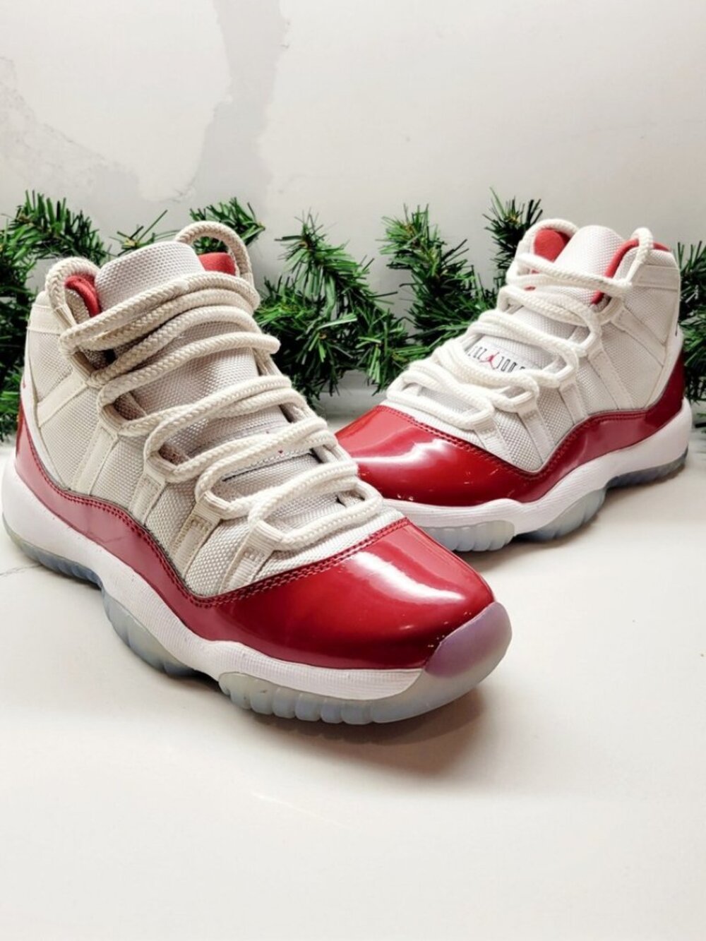 2022 Air Jordan 11 Retro Cherry Red White Youth Sneakers Shoe Size 4.5Y